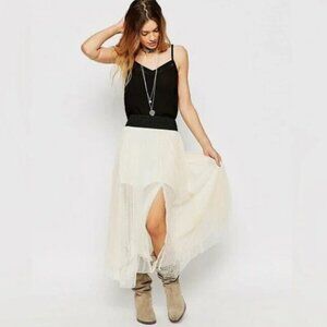 Free People NWT Sugar Plum Tutu Skirt in Ivory Combo - small